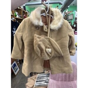 Vintage FW Fischer Children's Coat And Hat With Fur Collar